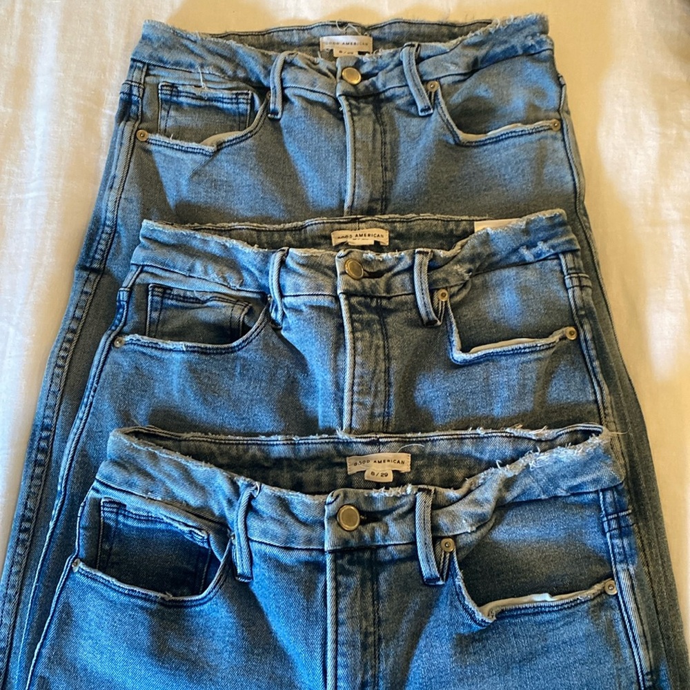 Good American Jeans 3 Pair Size 8/29